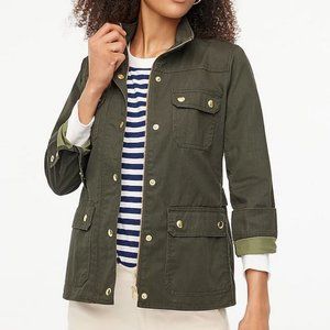 J. Crew Resin-coated Twill Field Jacket (2X - Green)